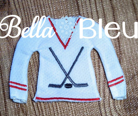 ITH In The Hoop Elf Hockey Sweater Shirt Embroidery Design