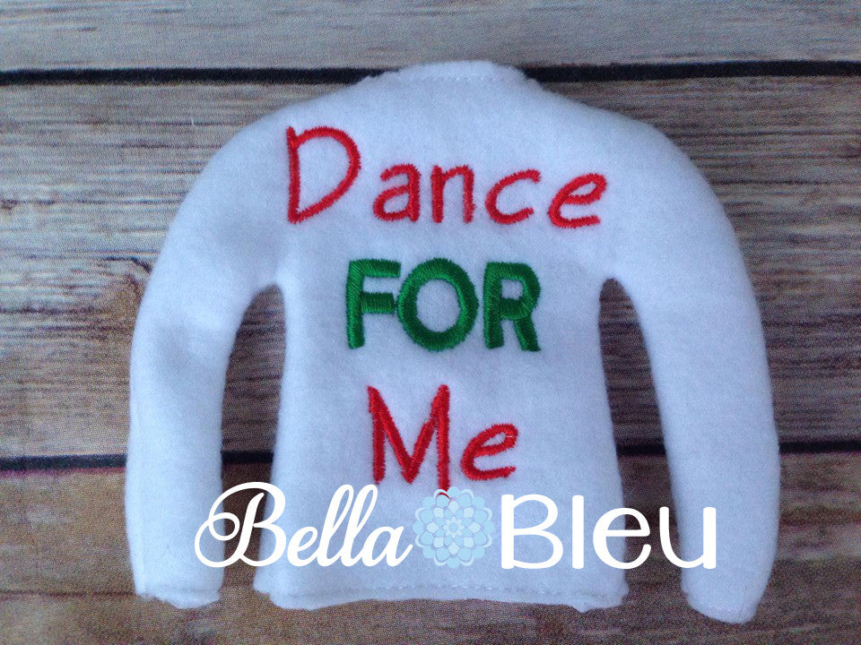 ITH In The Hoop Elf Dance for Me Sweater Shirt Embroidery Design
