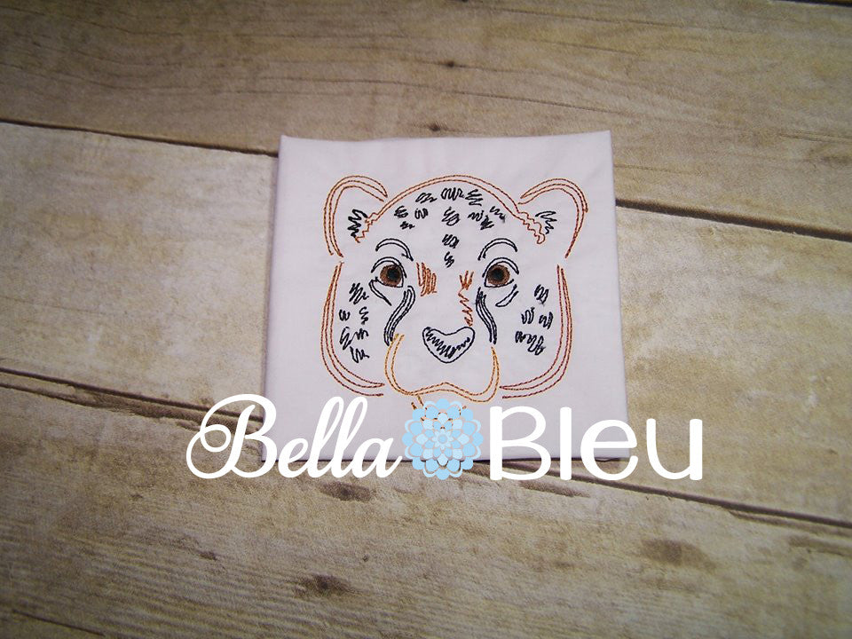 Cheetah Jungle Cat machine embroidery design