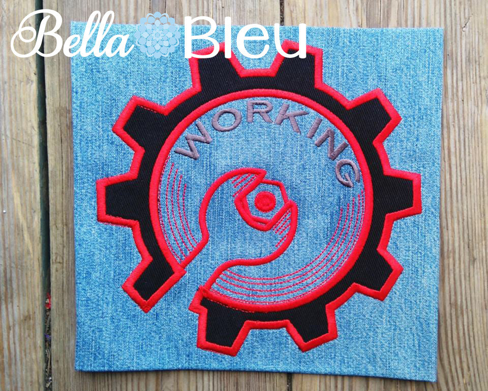 Applique Father's Day Mechanic Wrench Applique Embroidery Design