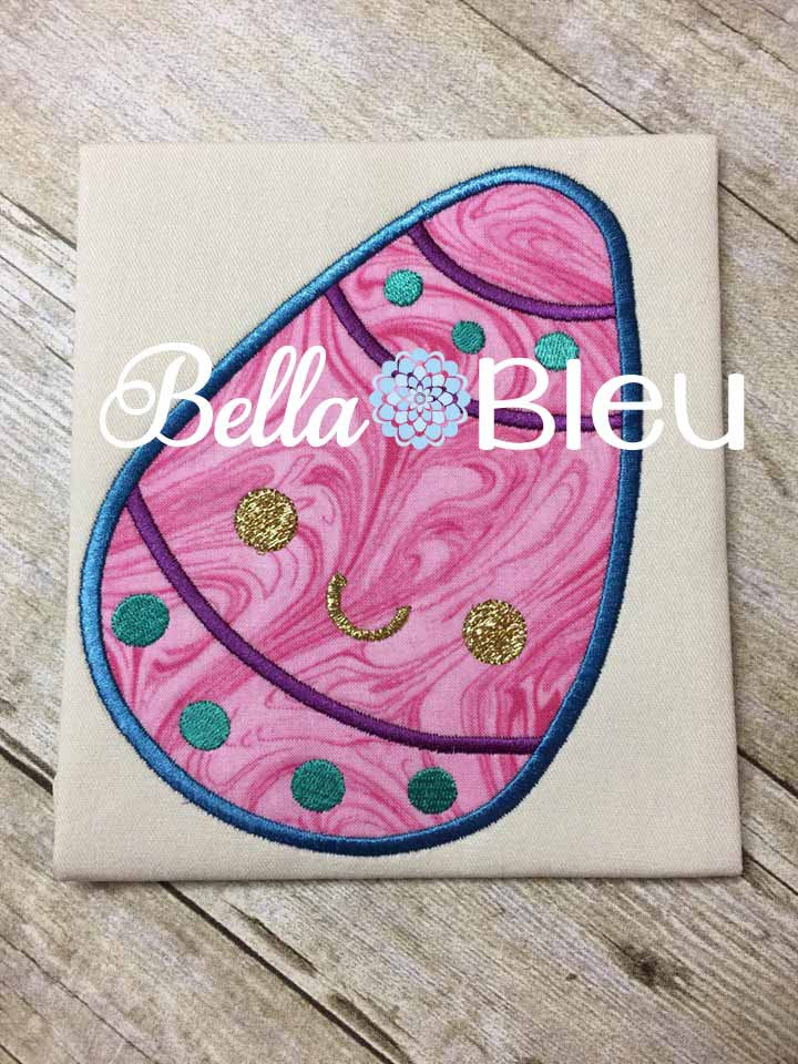 Kawaii Easter Egg Machine Applique Embroidery design