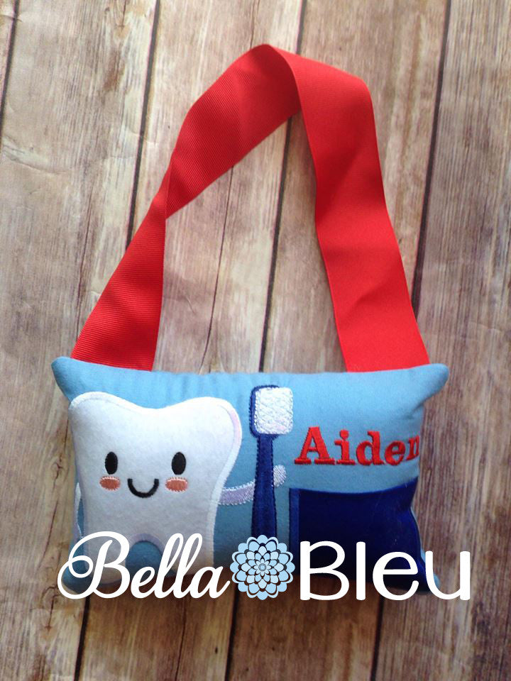 Tooth Fairy in the hoop pillow Machine applique embroidery design