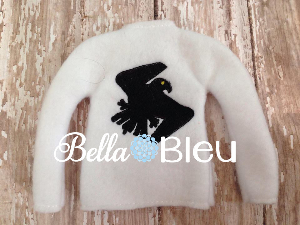 ITH In The Hoop Elf "Inspired Game of Thrones Hawk" Sweater Shirt Embroidery Design