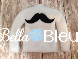 ITH In The Hoop Elf "Mustache" Sweater Shirt Machine Embroidery Design