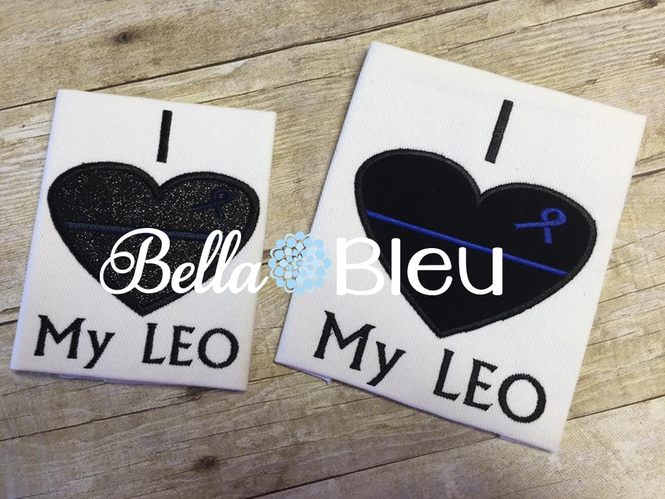 I love my Leo Police heart applique