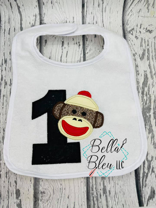 #1 Number One Birthday Sock Monkey