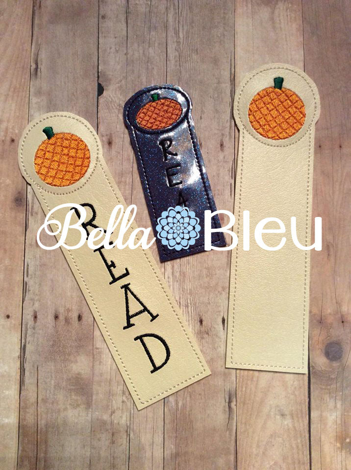 ITH In the hoop Pumpkin Fall Bookmark machine embroidery design