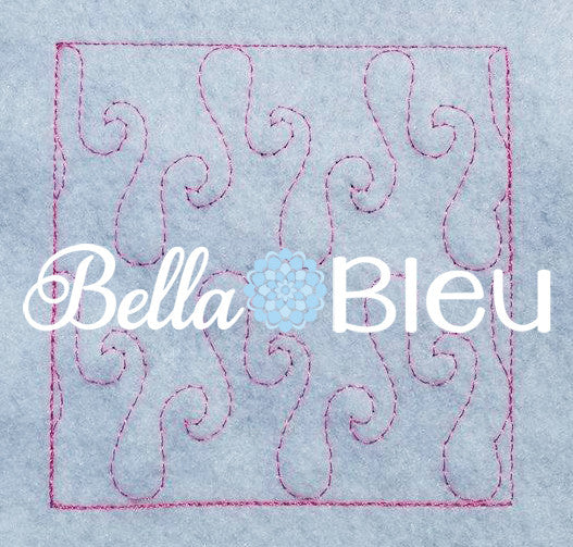 Stipple Flame Quilt Quilting Stitch Machine Embroidery Design