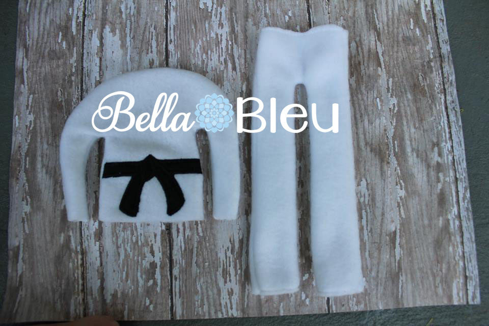 ITH In The Hoop Elf Karate Set Sweater Shirt Pants Embroidery Design