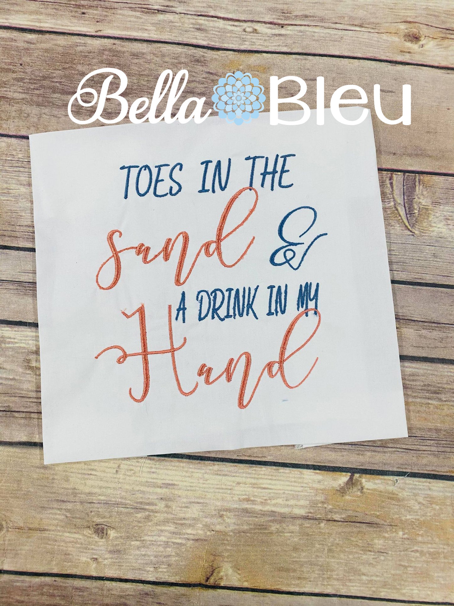 Toes in the Sand & a Drink in my hand beach vacation saying