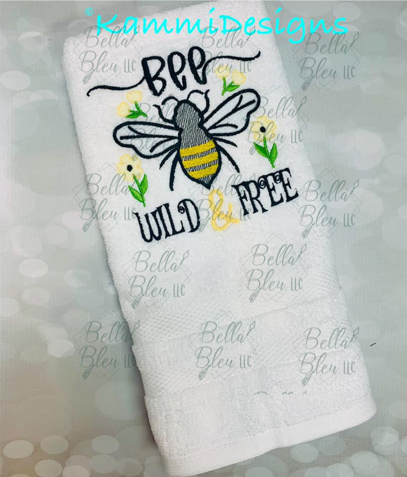 Bee Wild and Free Sketchy saying