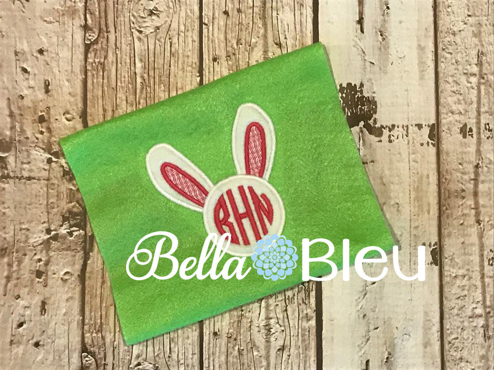 Bunny Head Embroidery Applique design Easter machine embroidery Monogram