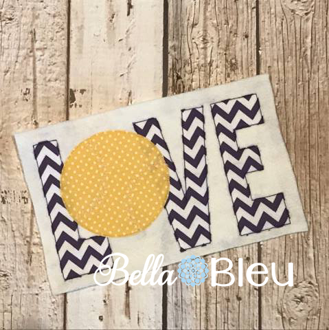 Raggy Baseball Softball Love Machine Bean Embroidery design