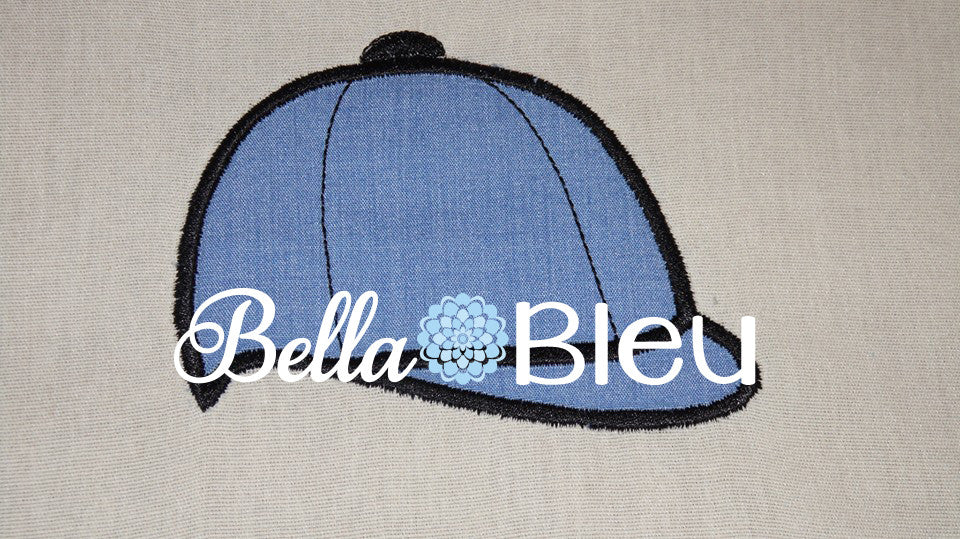 English Riding Helmet Hat Machine Applique Design