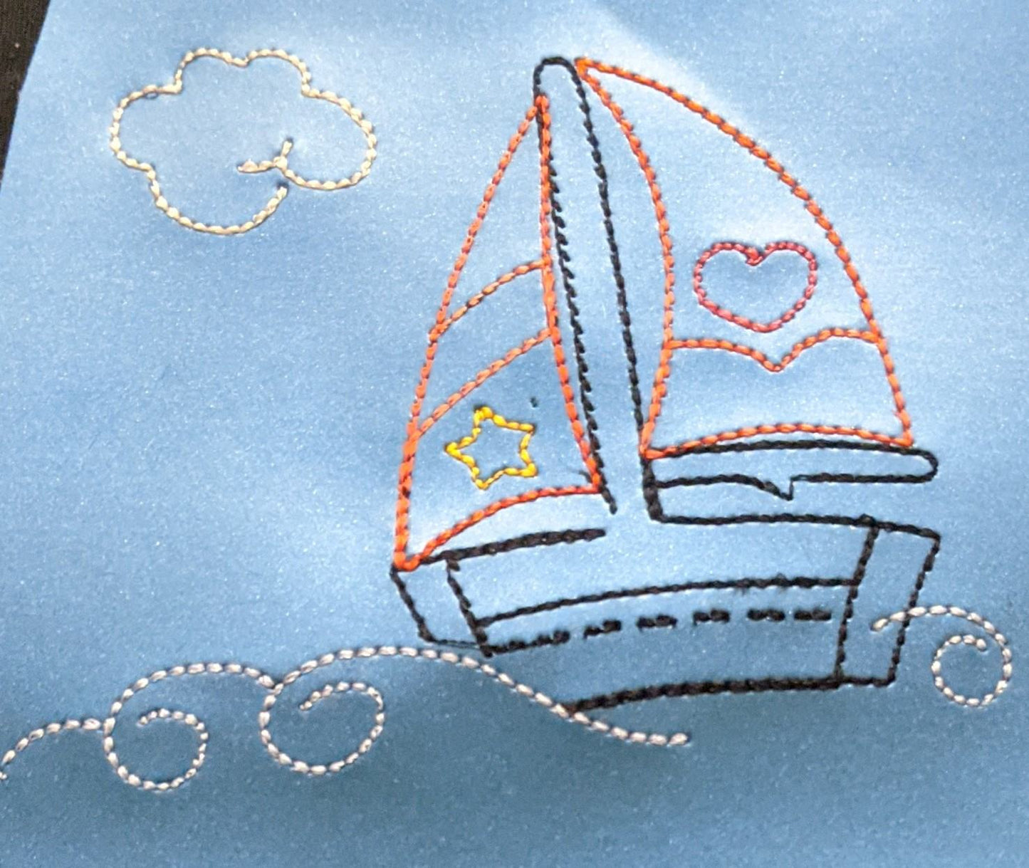 Sailboat bean stitch colorwork