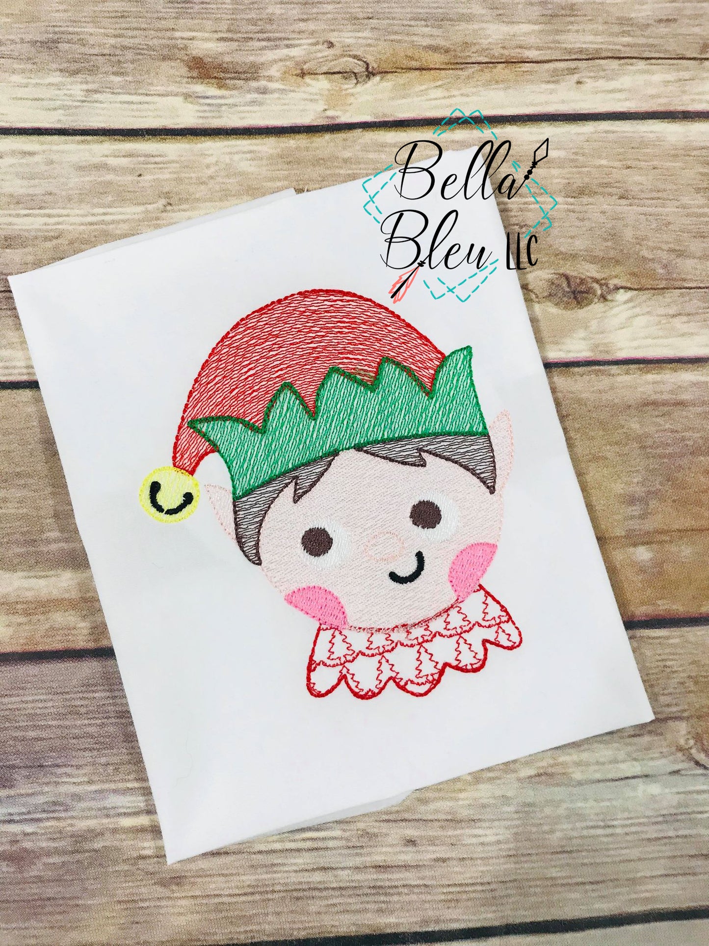 Sketchy Christmas Elf embroidery design