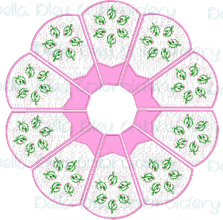 Scottish Thistle Inspired Outlander Christmas Tree Skirt In The Hoop 8x12