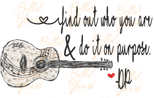 Who you are Inspired Dolly Parton Quote Scribble Saying