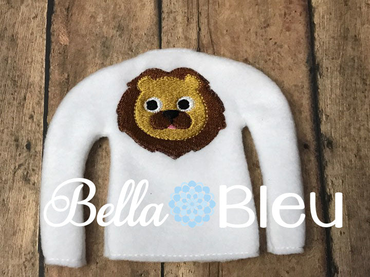 Elf Lions Mascot Fan in the hoop sweater shirt machine embroidery design