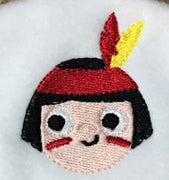 Mini Indians Mascot Machine embroidery design