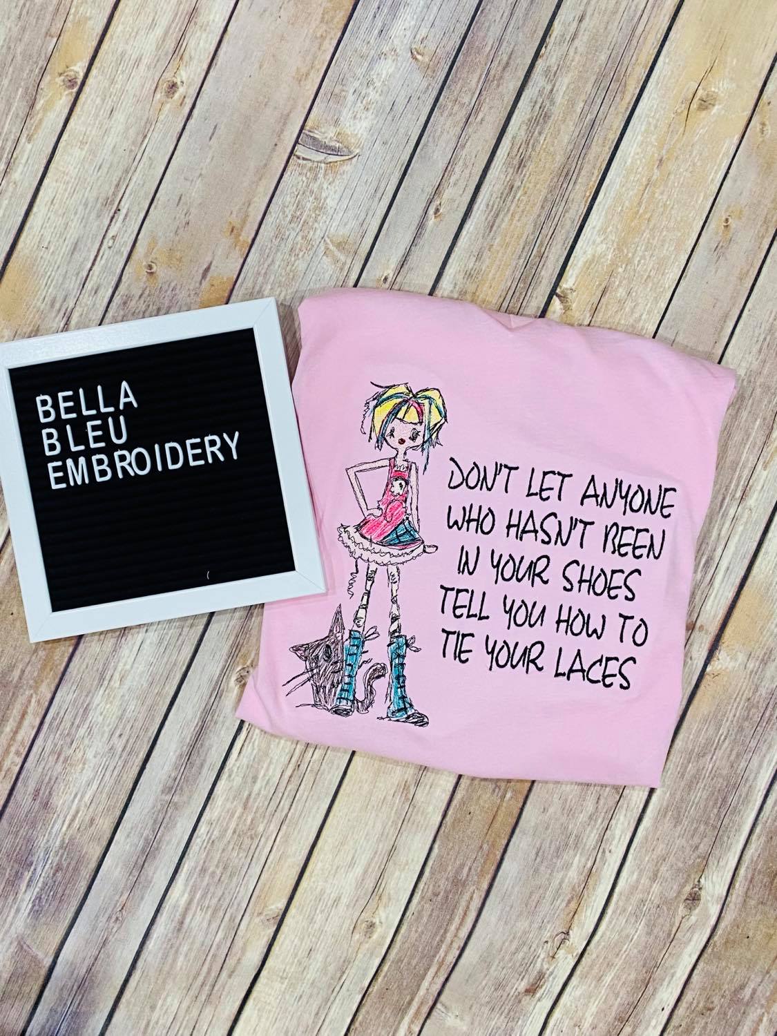 Rad Gothic Girl with Cat Scribble