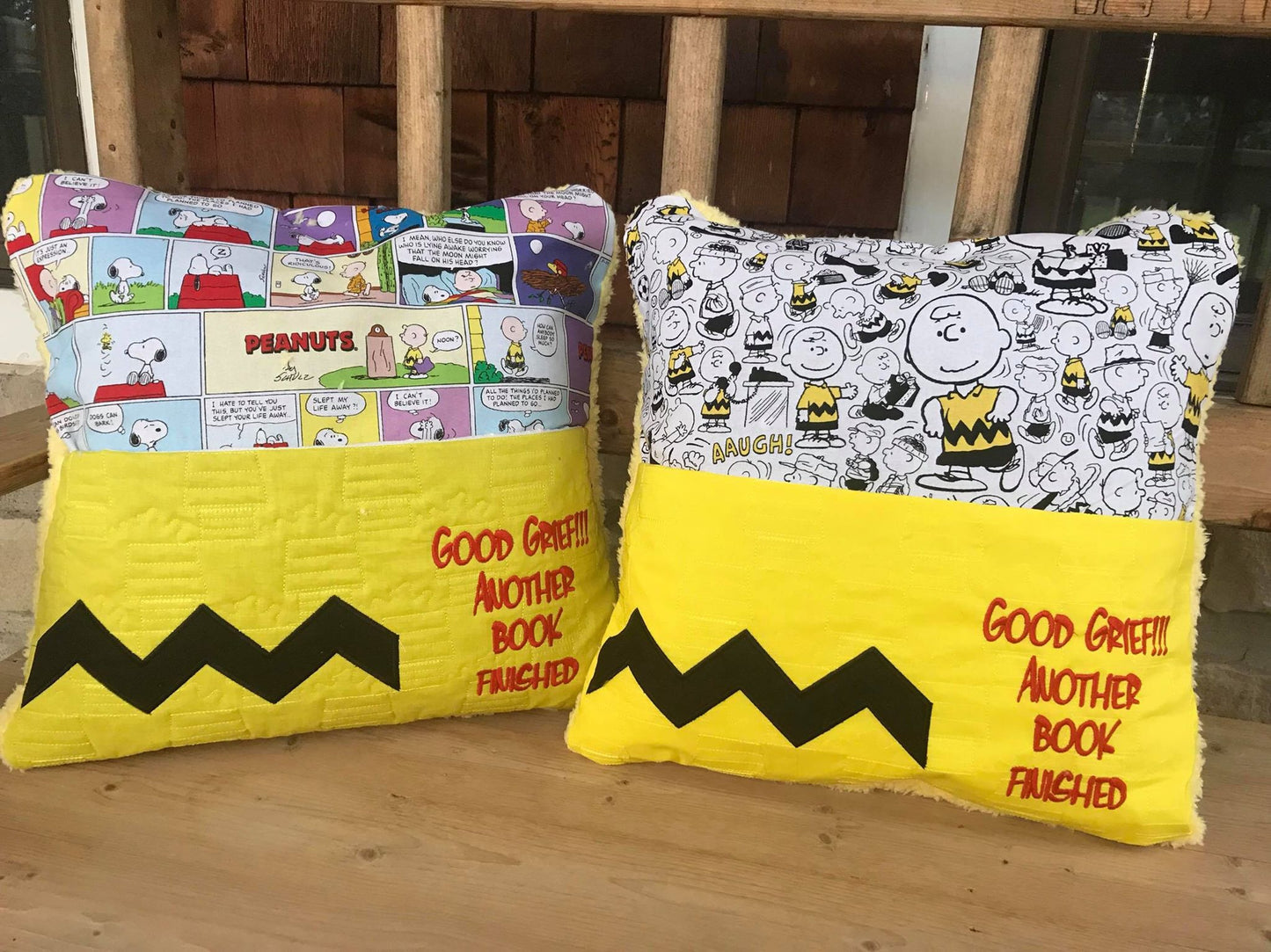Inspired Charlie Brown Good Grief Reading Book with dog house Motif stipple with Reading book machine embroidery design 6x10