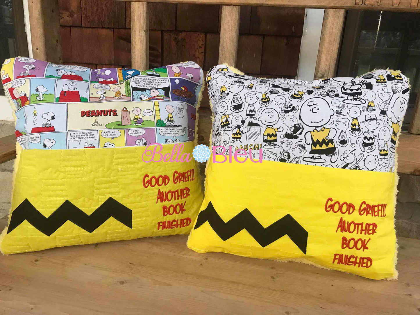 Inspired Charlie Brown Good Grief Reading Book with dog house Motif stipple with Reading book machine embroidery design 9x14