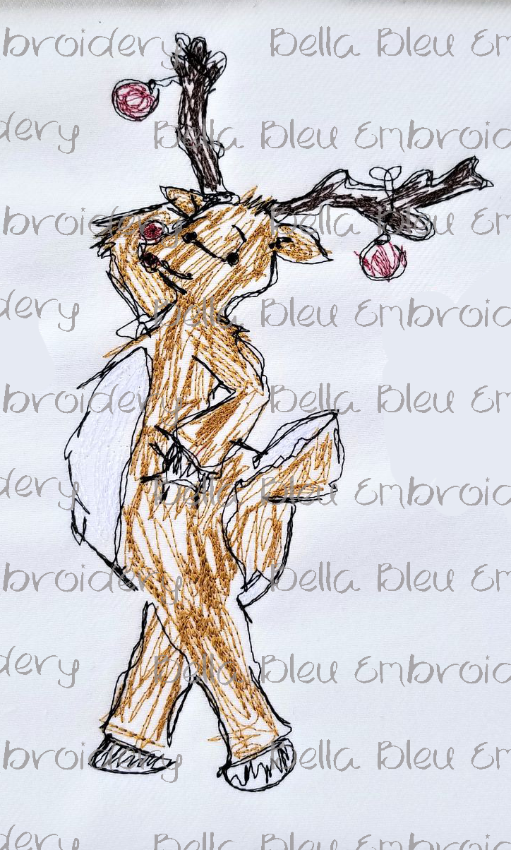 Vixey Vixen Christmas Reindeer Scribble