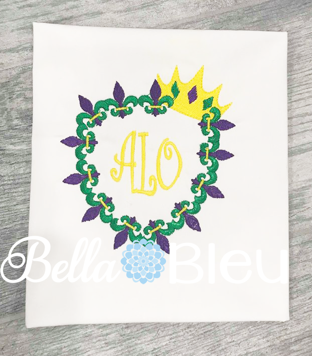 Mardi gras Fleur De Leis Monogram Frame
