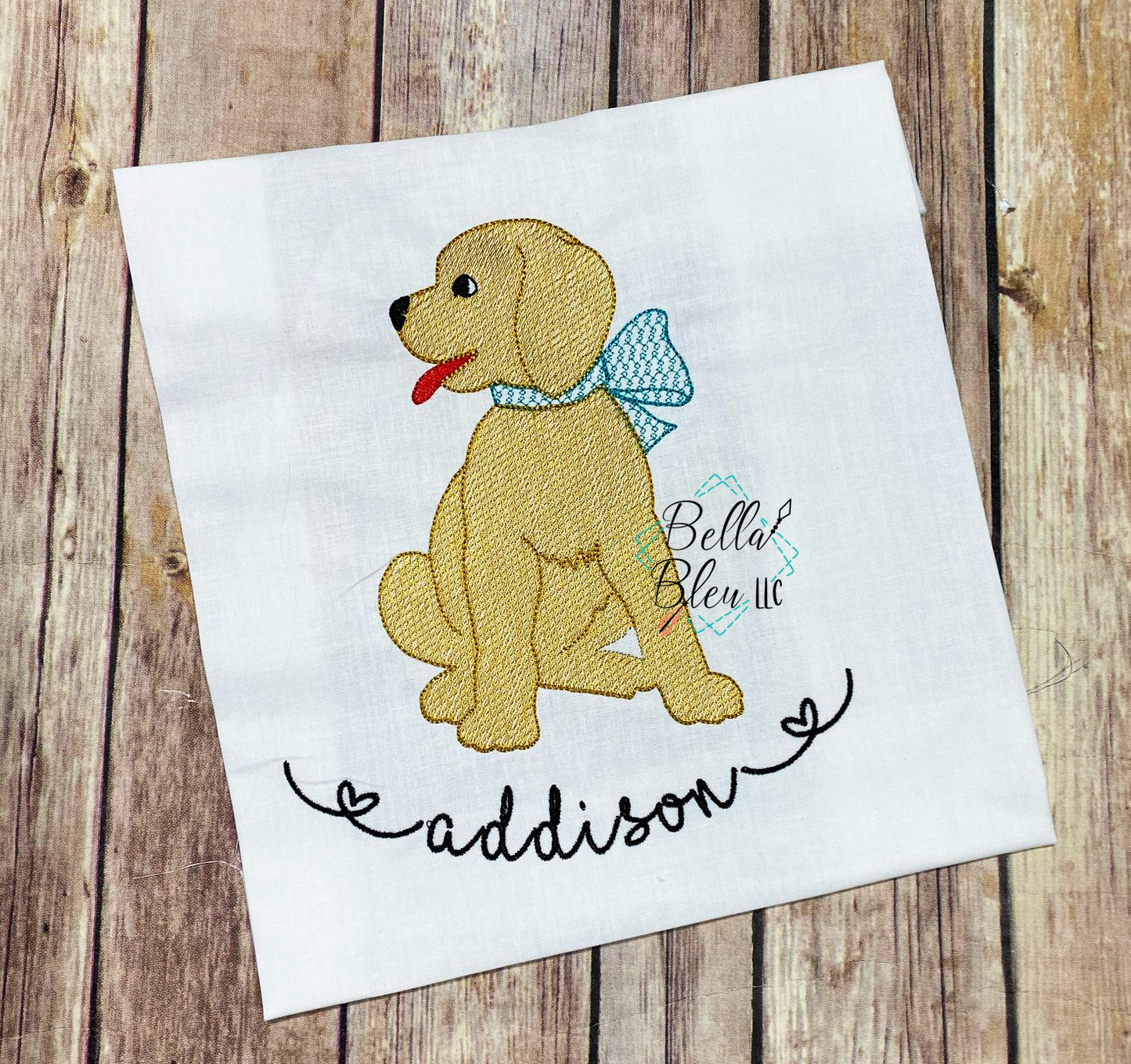 Lab Dog with Bow Sketchy