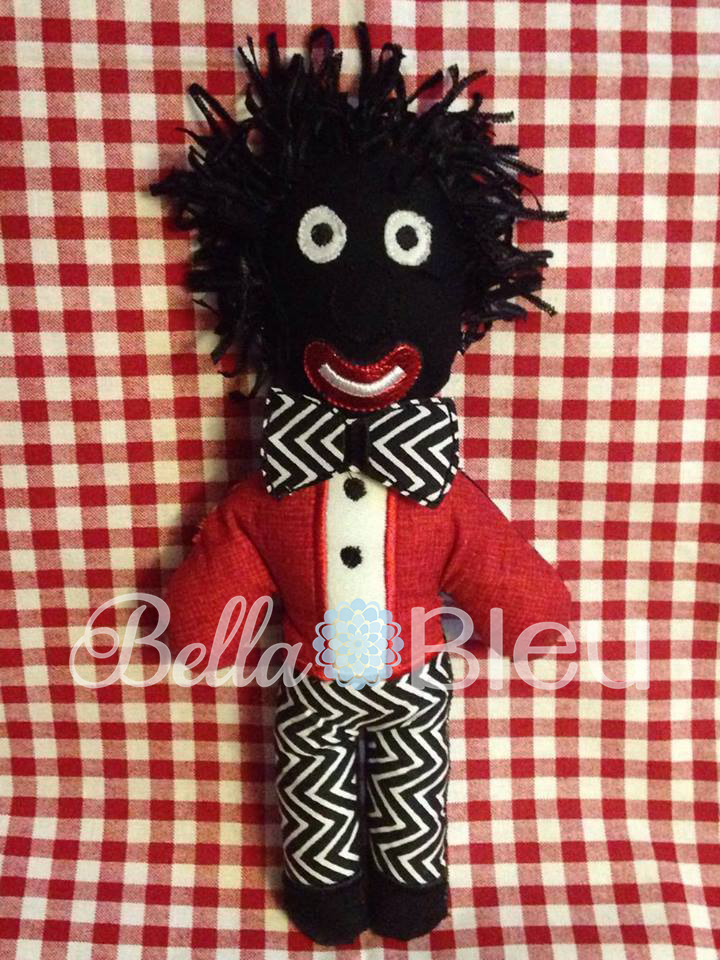 ITH Golly Male Doll in the hoop machine design