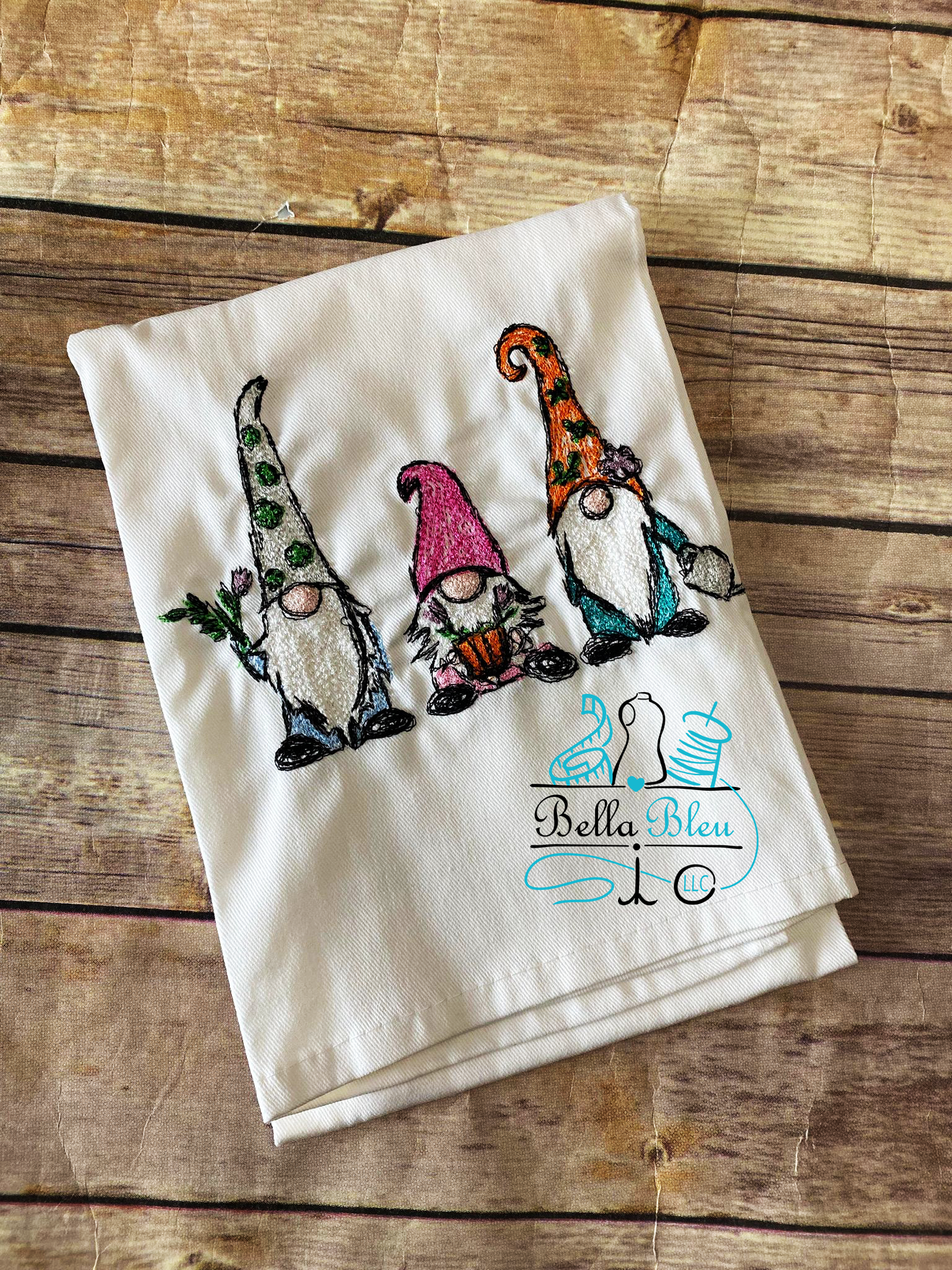 Spring Gnome Trio Scribble Sketchy