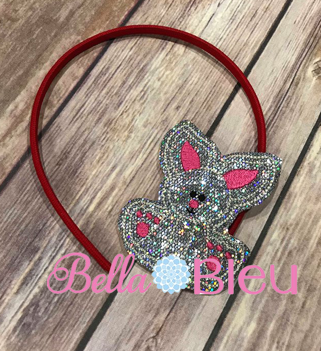 Bunny Headband Slider - In The Hoop - Machine Embroidery Design SL