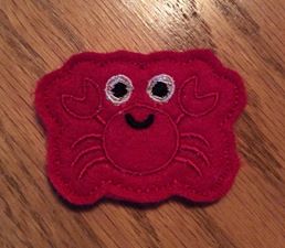 ITH Crab Feltie Machine Embroidery Design SL