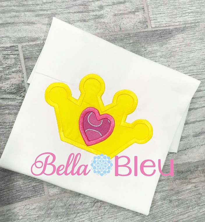 Princess Crown Applique Embroidery Design SL