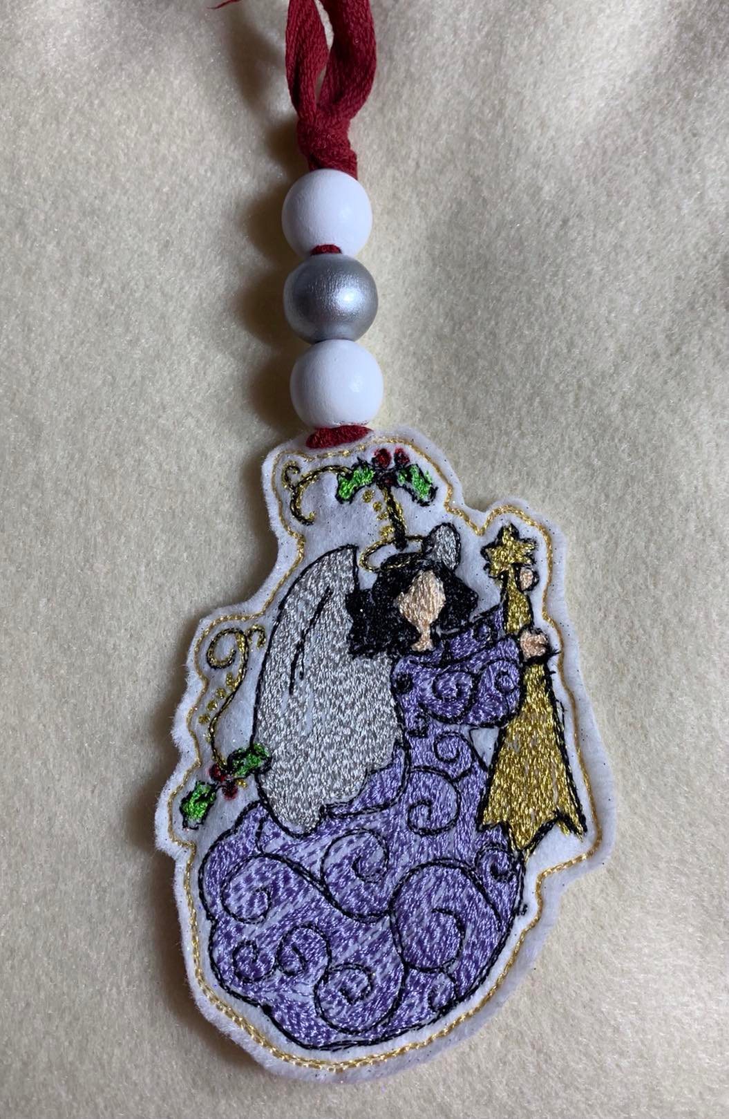 Angel Christmas 5 Ornament ITH