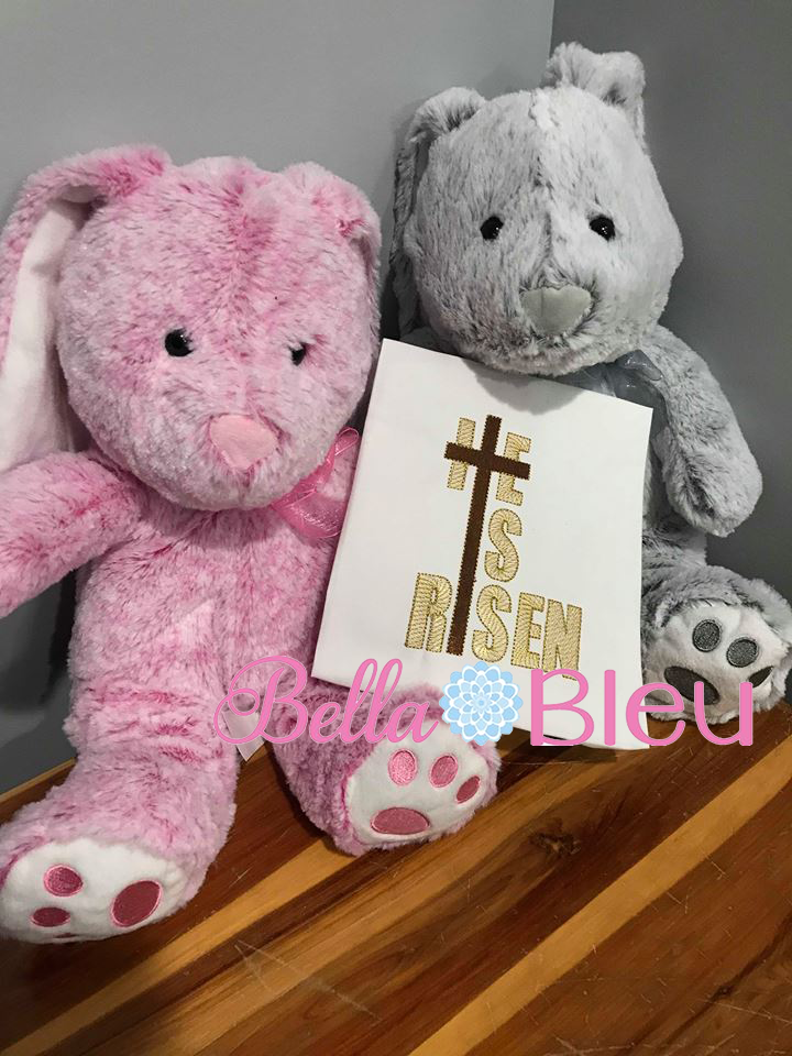 He is Risen Religious Easter Sketchy Cross Machine Embroidery Design