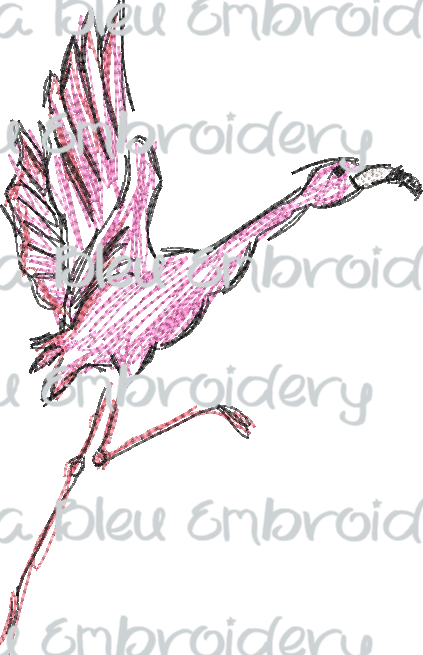 Flamingo Scribble 8