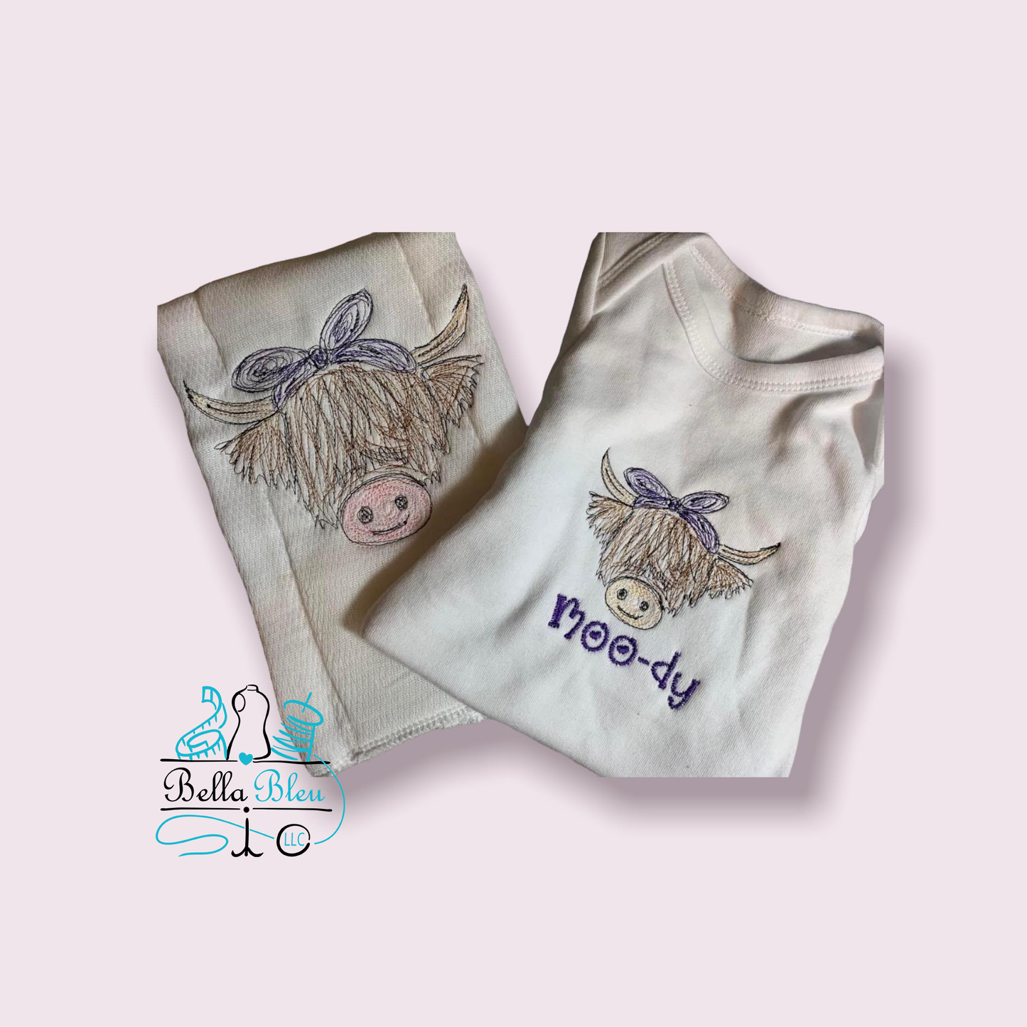 Highland Cow Scribble animal design