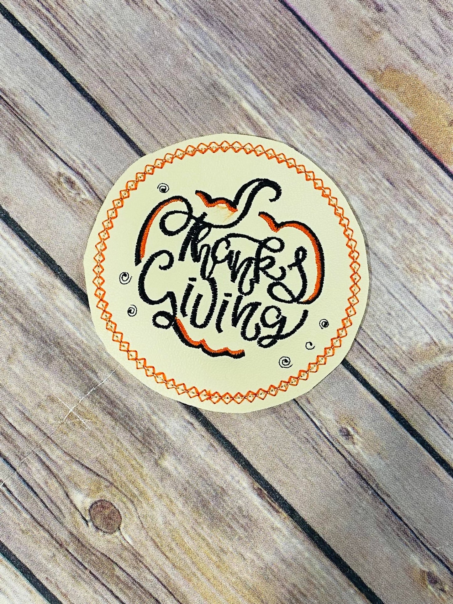 Thanksgiving Pumpkin Coaster ITH