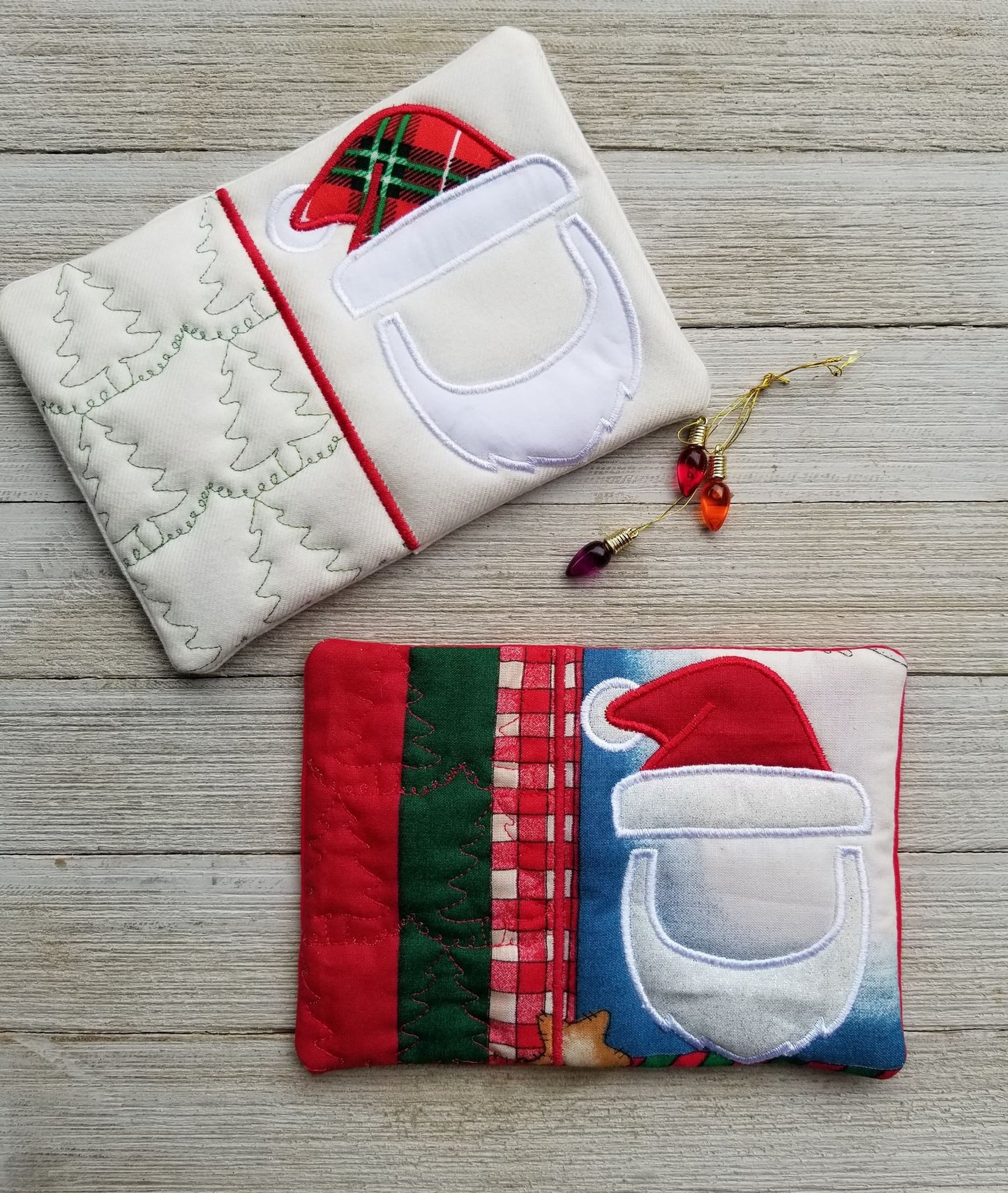 Christmas Santa ITH Mug Rug