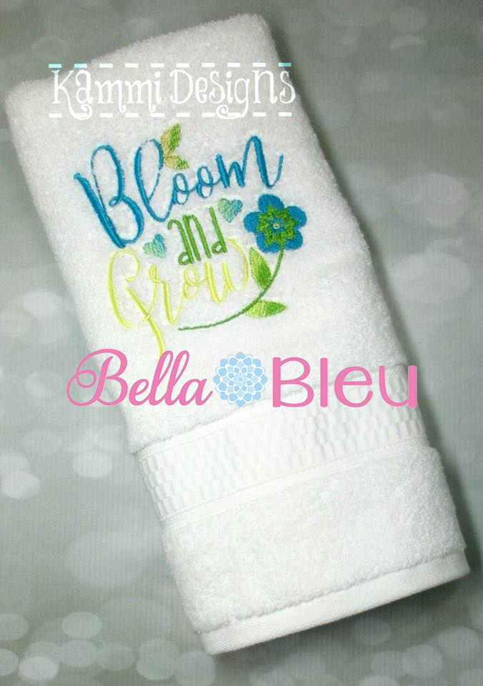 Bloom & Grow Floral Flowers Garden Sketchy Embroidery Design