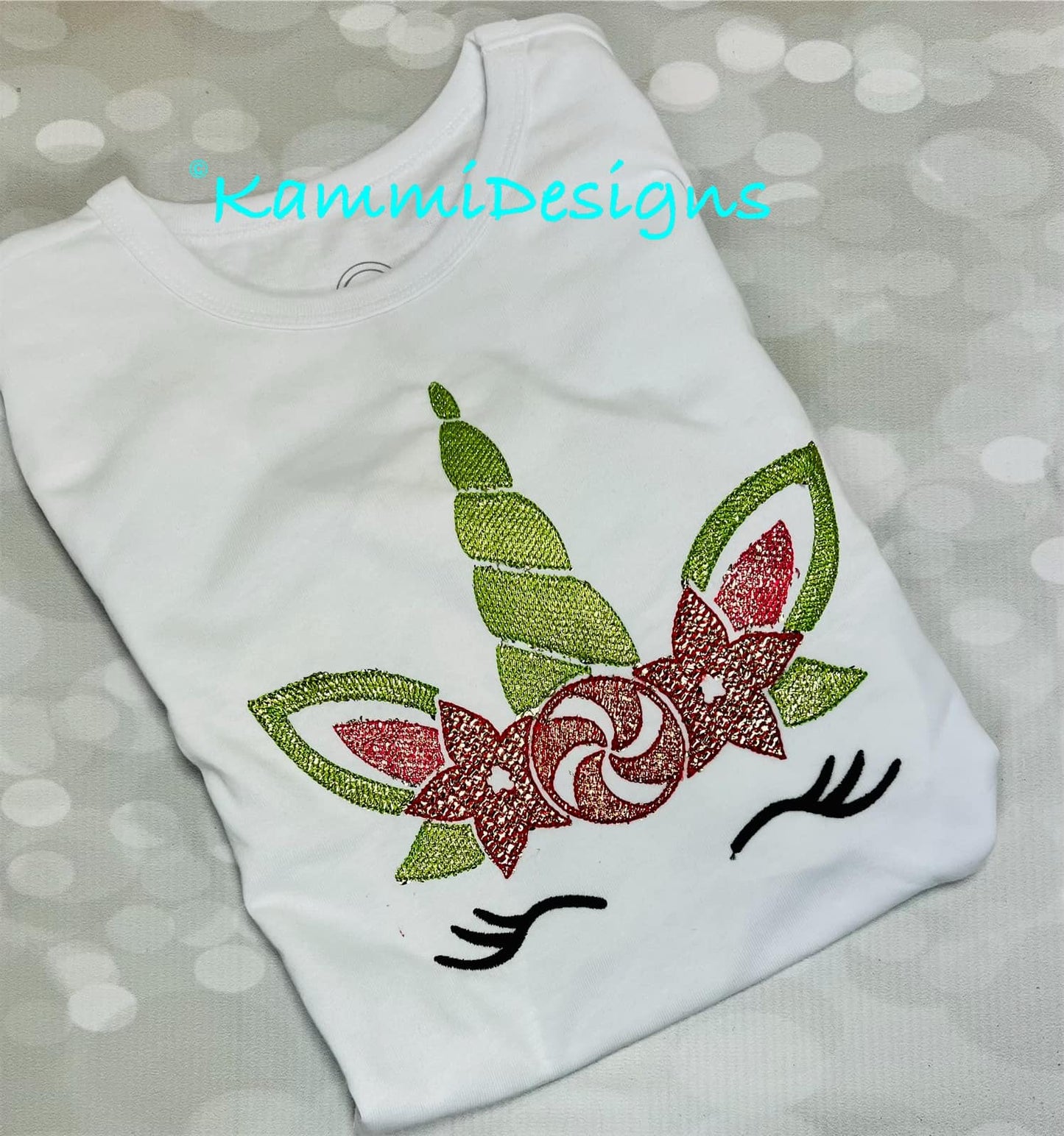 Christmas Sketchy Unicorn Design