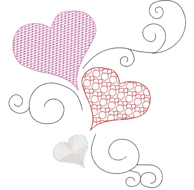 Valentine's heart Swirl