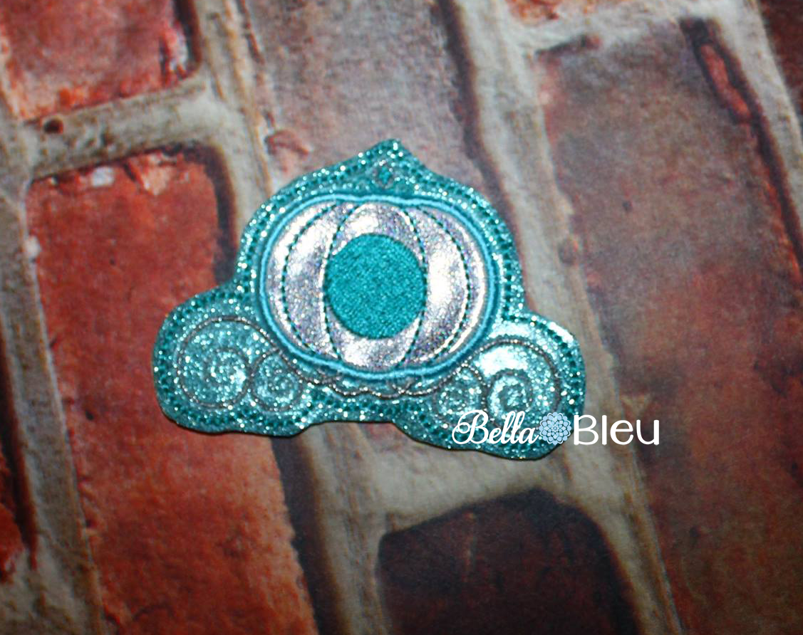 Princess Carriage Feltie in the hoop ith machine embroidery design