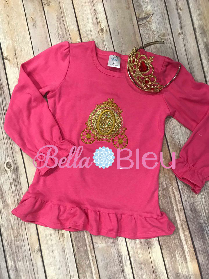 Princess Carriage Machine Applique Embroidery Design