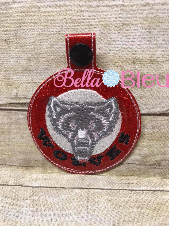 ITH Mascot Wolves Wolf Key fob Luggage Tag