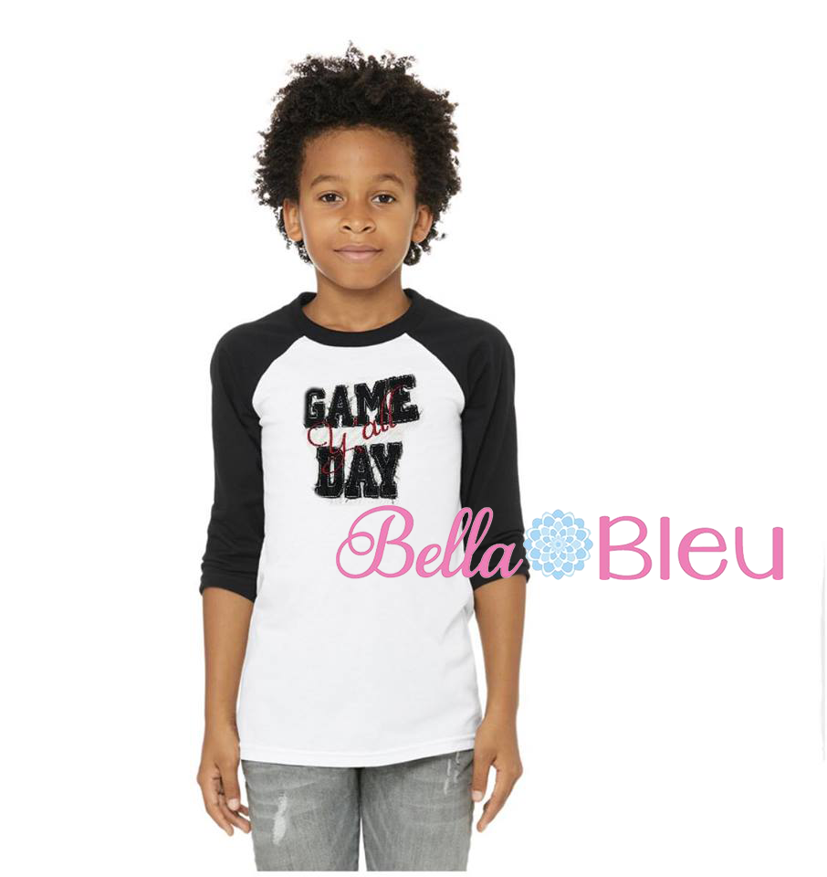 Raggy Game Day Y'all 8x8 machine embroidery design