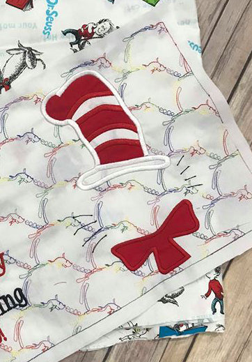 Inspired Cat Bow Hat Applique machine embroidery design 8x12