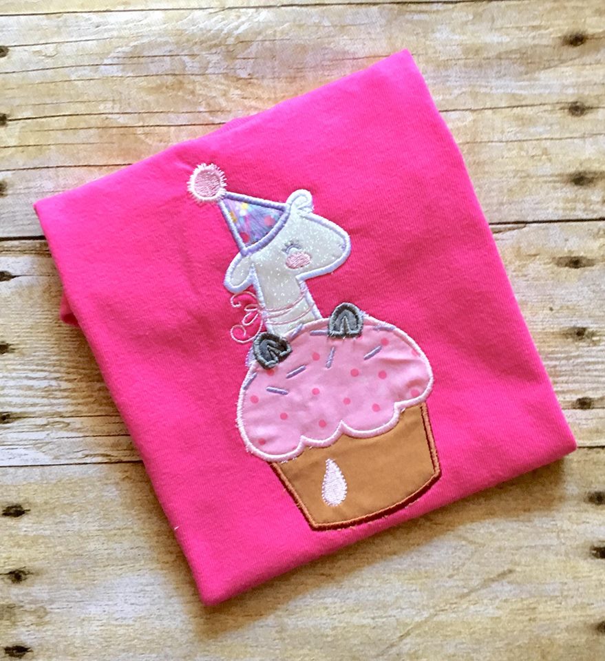 Birthday Llama Applique